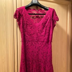 Lace Raspberry Cocktail Dress